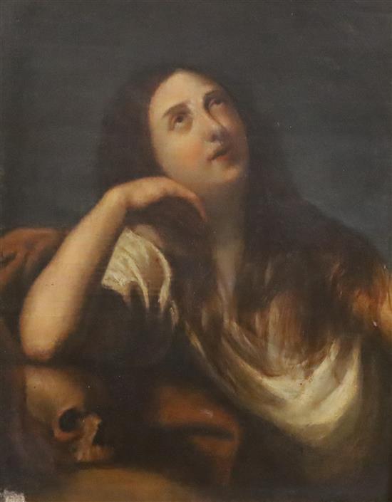 18th century Dutch School The Penitent Magdalene 9 x 6.5in.